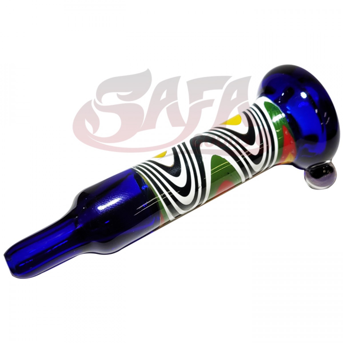 3" Chillum with Squiggly Lines